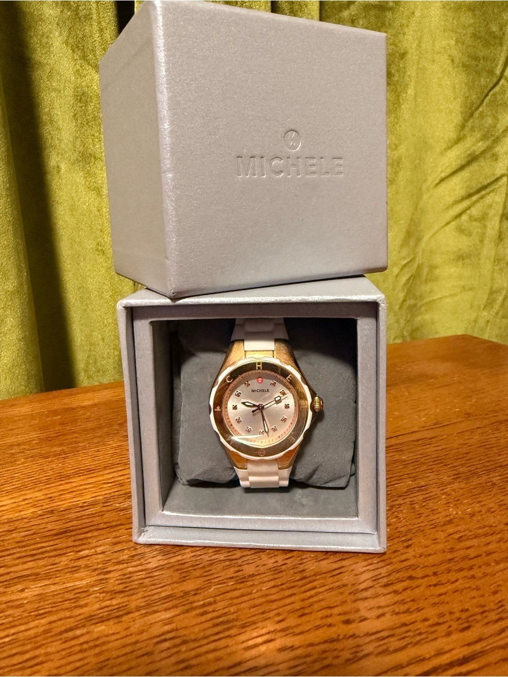 Michele Tahitian Jelly Bean White Dial Ladies Sports Watch